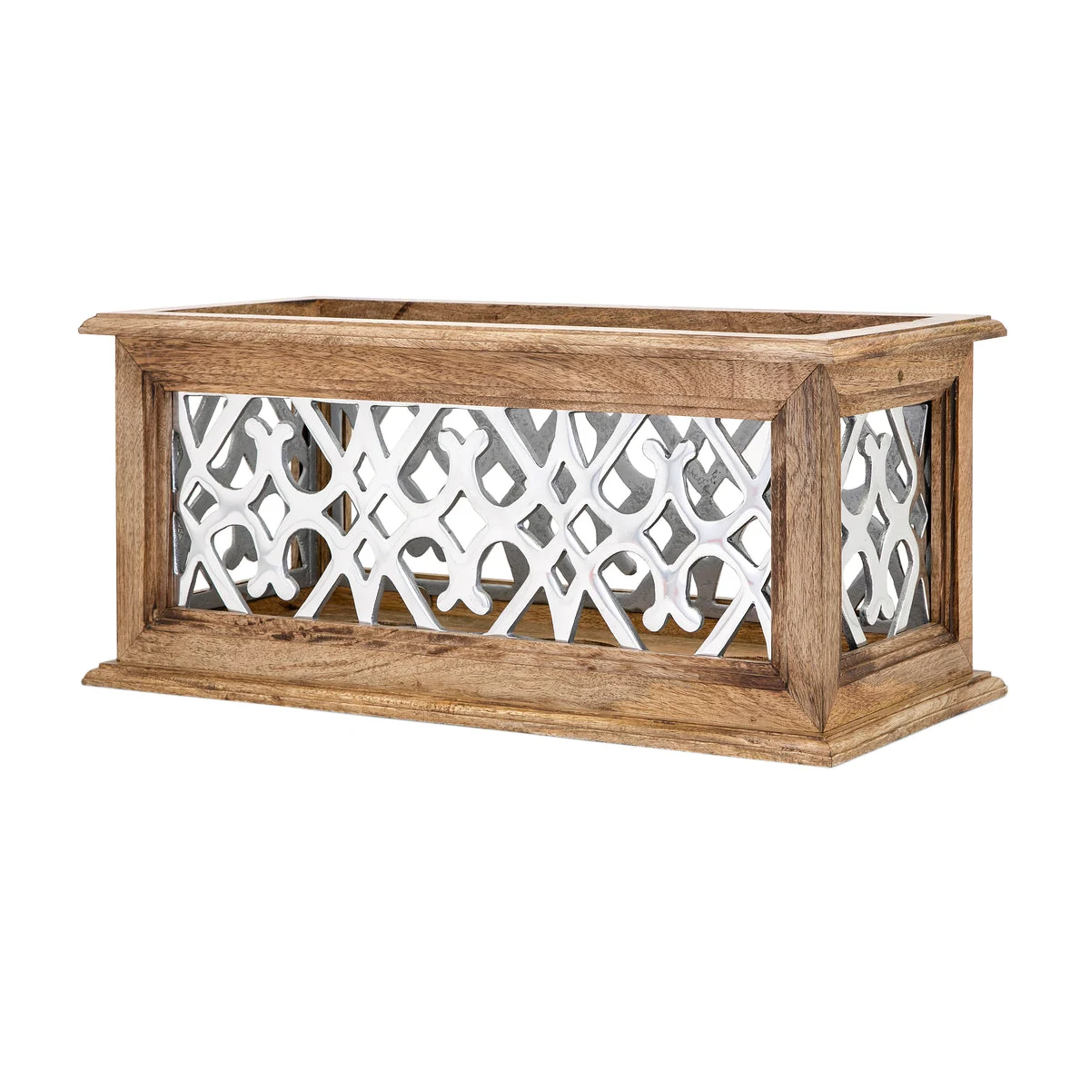 IMAX Worldwide Home Aluminum and Wood Lantern