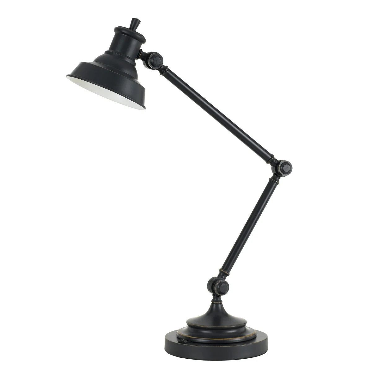 Benzara 7 Watt LED Desk Lamp with Adjustable Metal Arm and 600 Lumen Output, Black