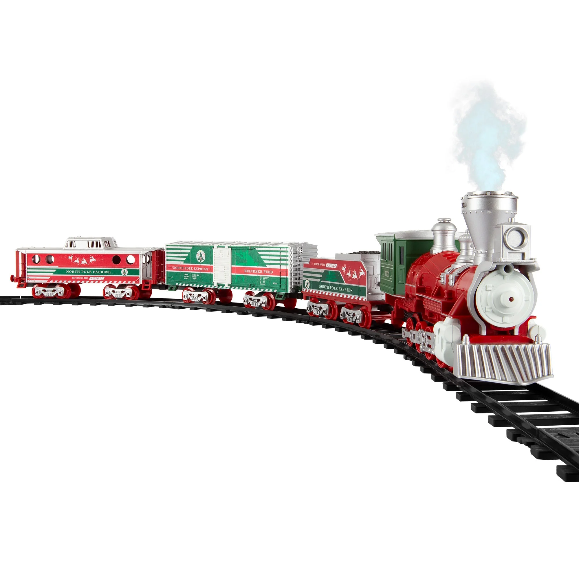 Lionel Trains North Pole Express Holiday Train 29 Piece Set with Smoke Effect