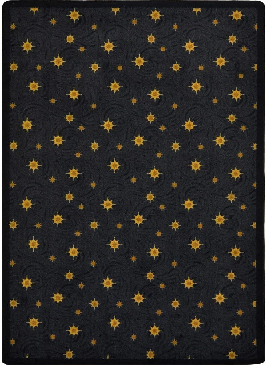 Joy Carpets Any Day Matinee Milky Way Theater Area Rugs 10'9" x 13'2", Charcoal