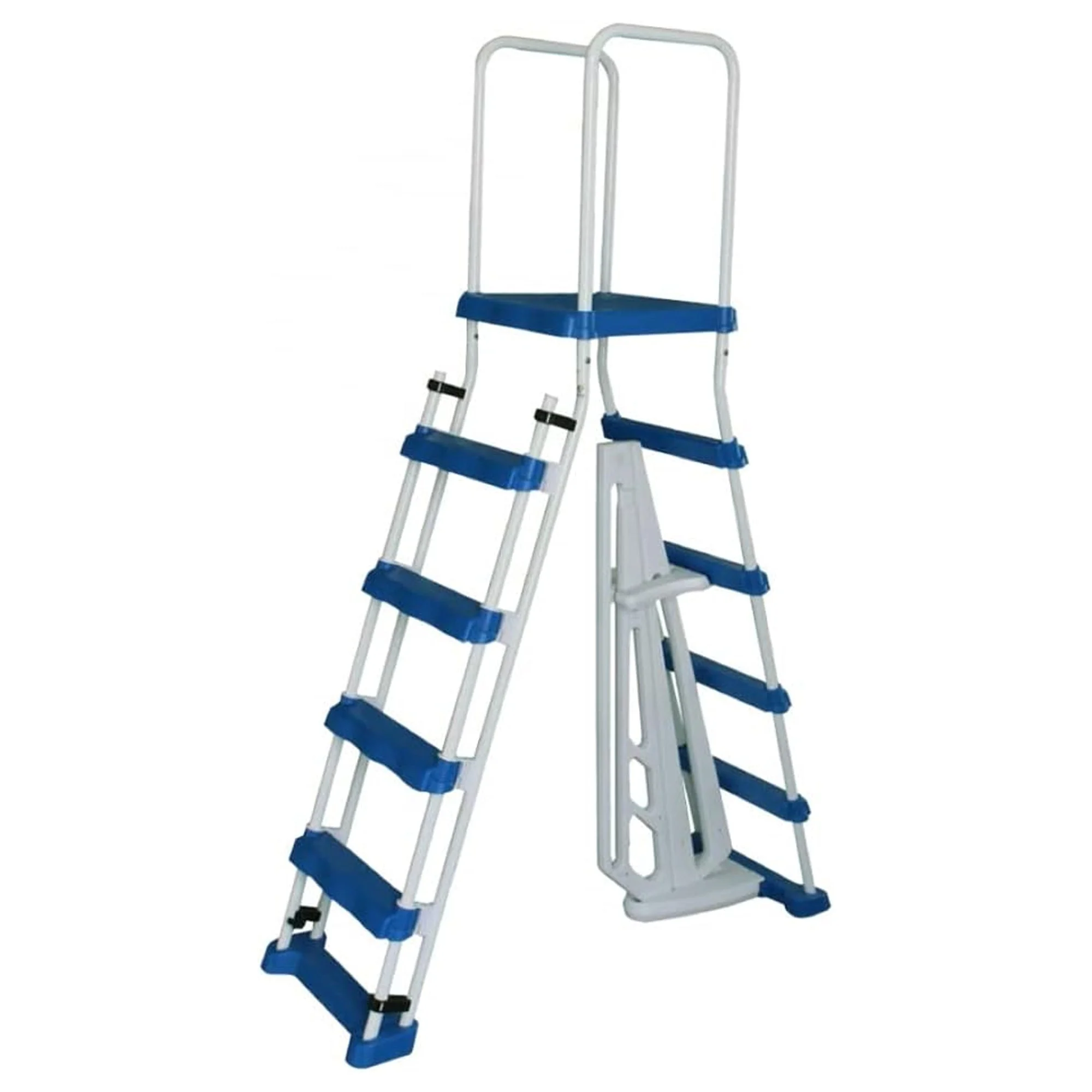 Swimline A-Frame Above Ground Pool Ladder w/ Barrier for 48" to 52" Pool Height