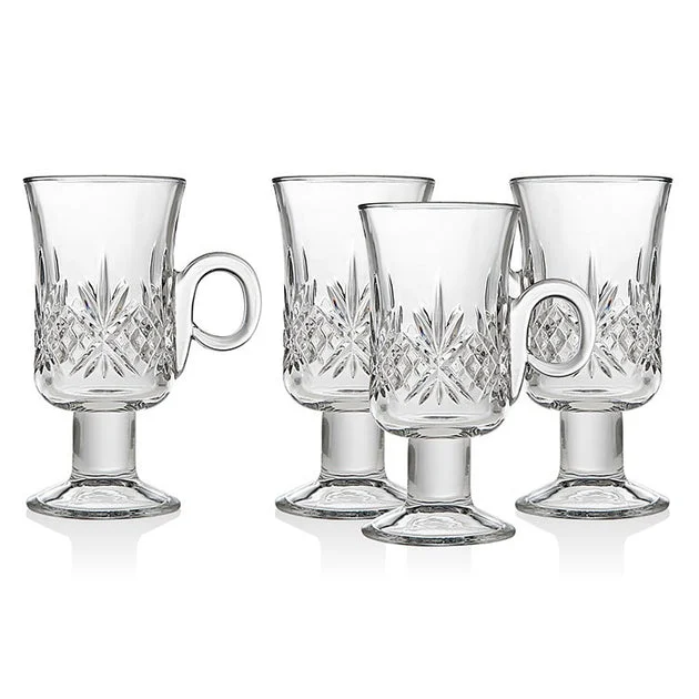 Dublin 6 oz Glass Irish Coffee Mugs Set of 4