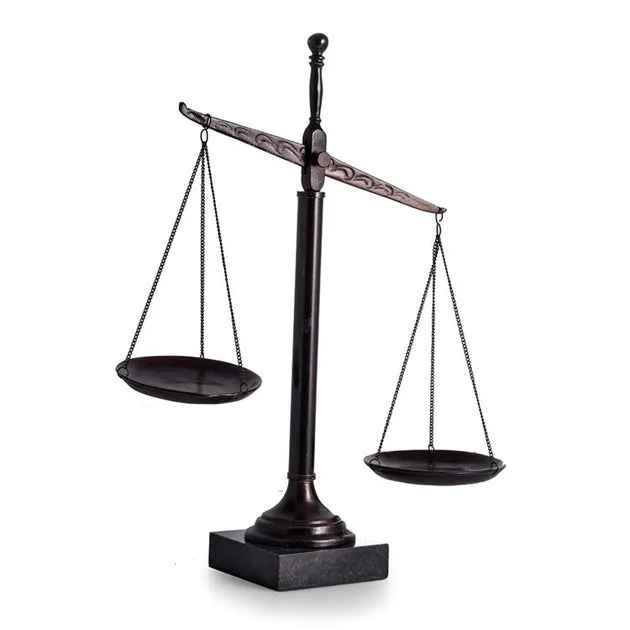 16" Bronzed Finished Scale on Marble Base