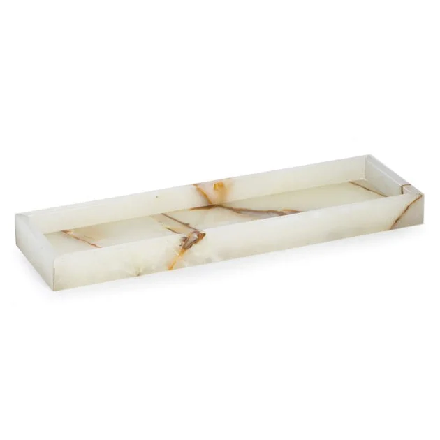 Marble Bath Tray - Green Onyx