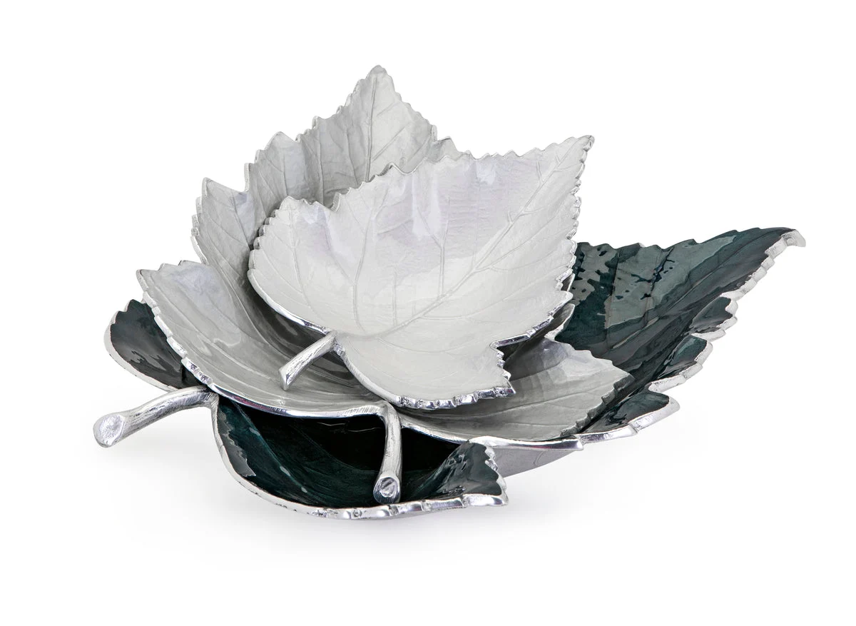 IMAX Worldwide Home Macee Enamel Decorative Leaf Trays - Set of 3