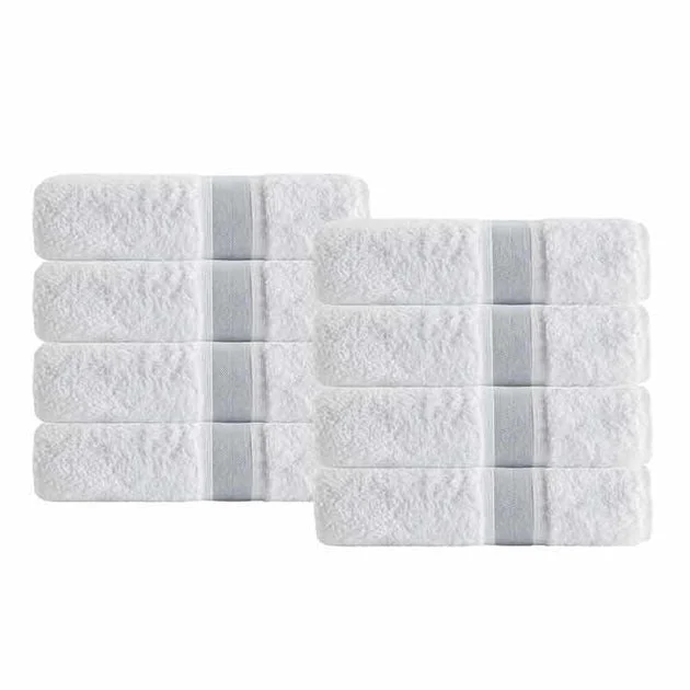 Unique Turkish Cotton Eight-Piece Hand Towel Set