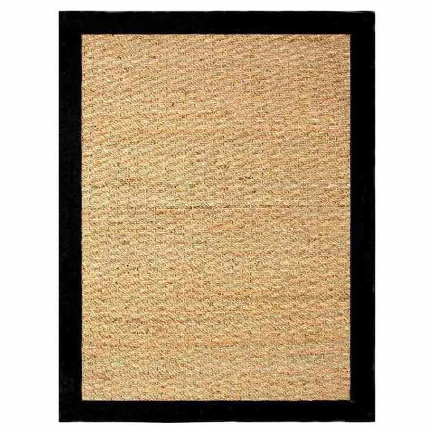 5' x 7' Seagrass Area Rug with Black Border