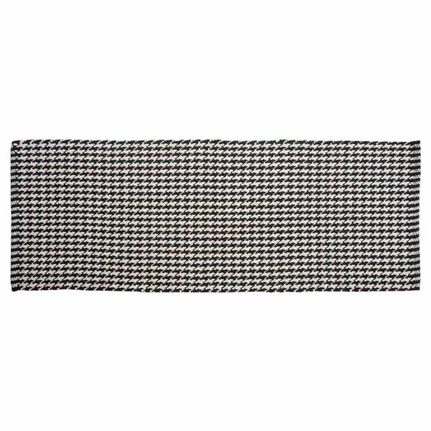 22" x 60" Portland Houndstooth Black Runner