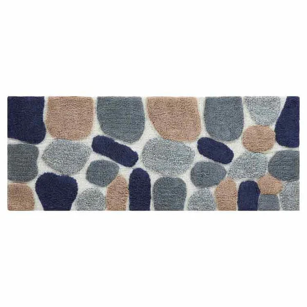 24" x 60" Pebbles Blue Sienna Bath Runner