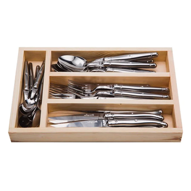 Jean Dubost Laguiole 24-Piece Stainless Steel Everyday Flatware Set