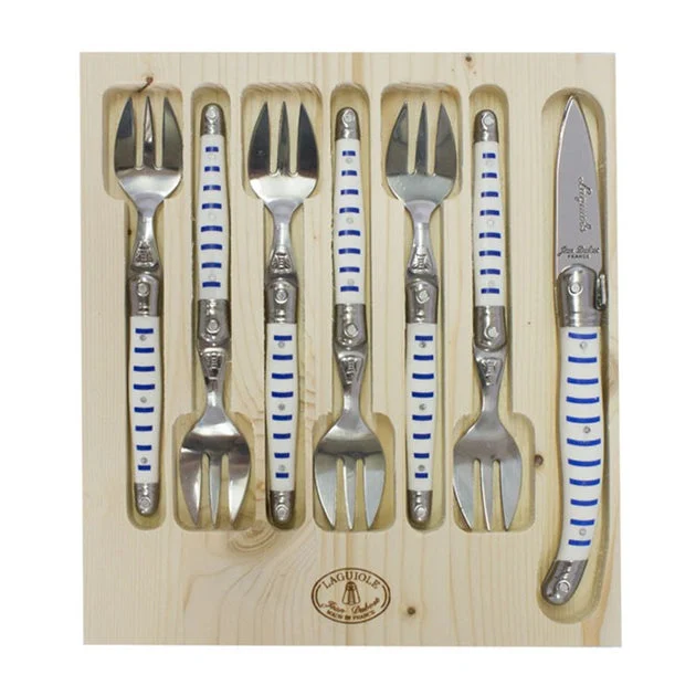 Jean Dubost Laguiole Mariniere Collection Seven-Piece Oyster Set