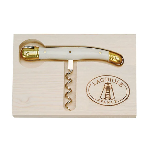 Jean Dubost Laguiole Corkscrew with Ivory Handle in Box