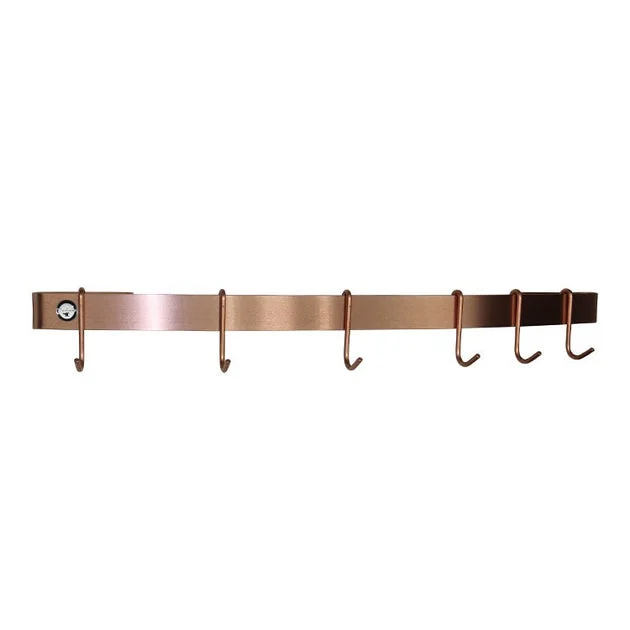 24" Curved Wall Rack Utensil Bar with Six Hooks