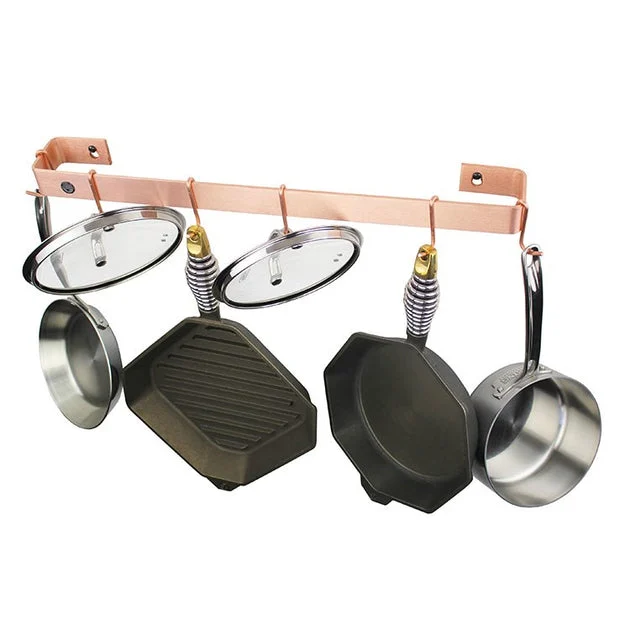 24" Classic Wall Rack Utensil Bar with Six Hooks