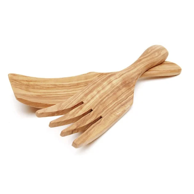 Olive Wood Spaghetti Servers Set of 2