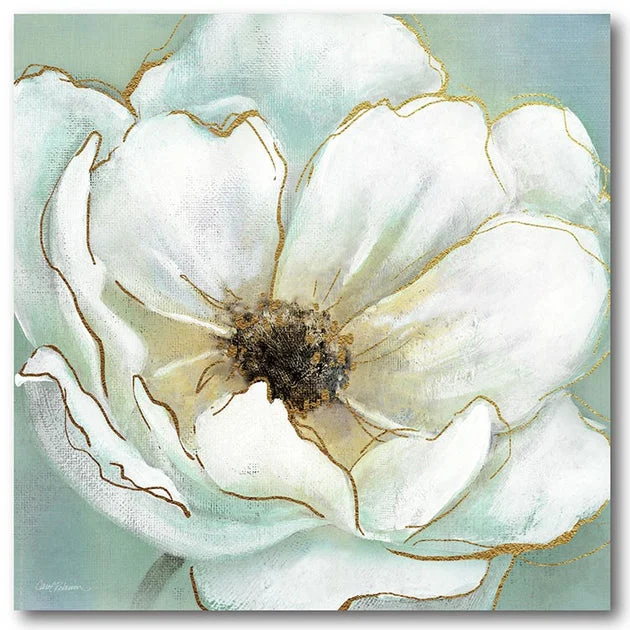 Soft Teal Splendor 16" x 16" Gallery-Wrapped Canvas Wall Art