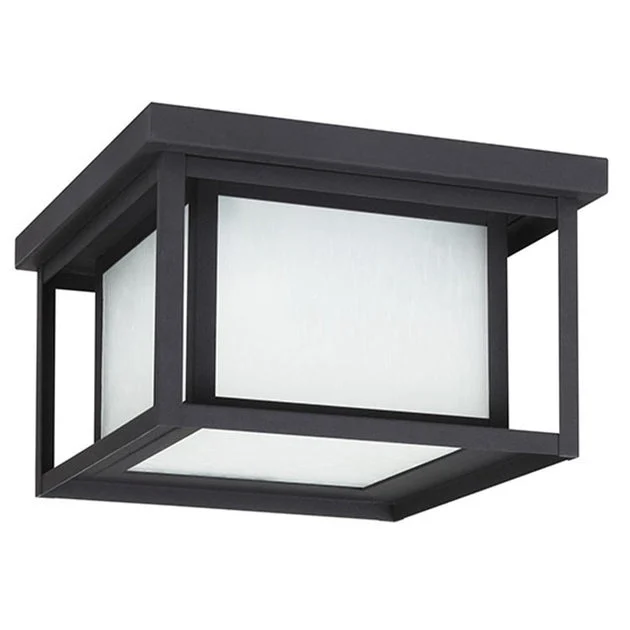 Hunnington Two-Light Outdoor Flush Mount Ceiling Fixture