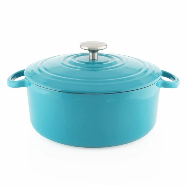 Enameled Cast Iron 5-Quart Round Dutch Oven with Lid