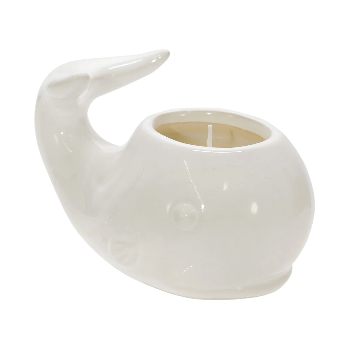 Sagebrook Home 7`` Whale Potted Candle By Liv & Skye, Sea Salt