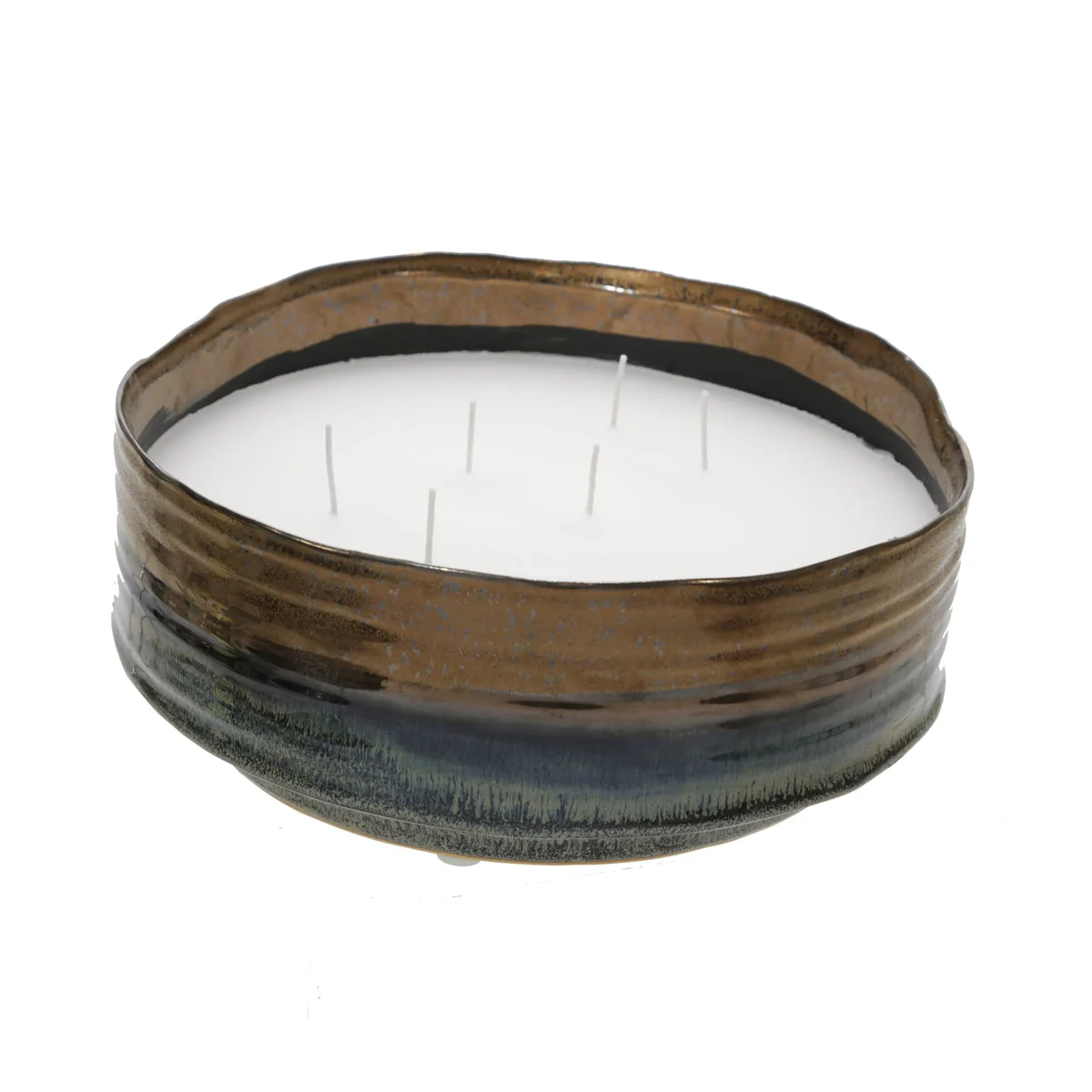 Sagebrook Home 10`` 1 Wick. Low Bowl, Citronella Candle, Matallic