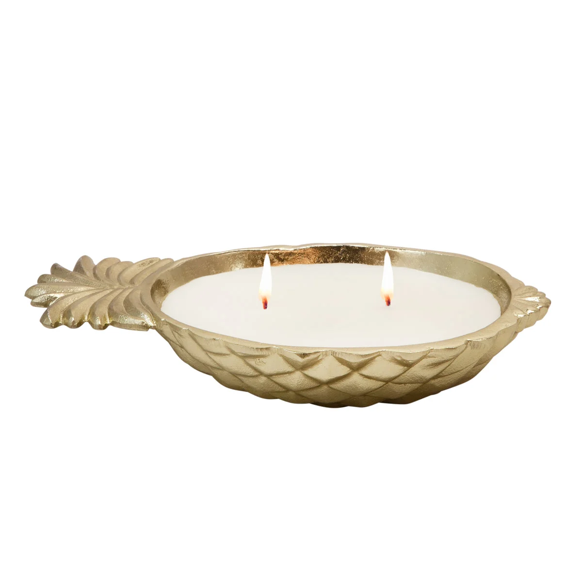 Sagebrook Home 14Oz Candle On Pineapple Holder Gold By Liv&Skye
