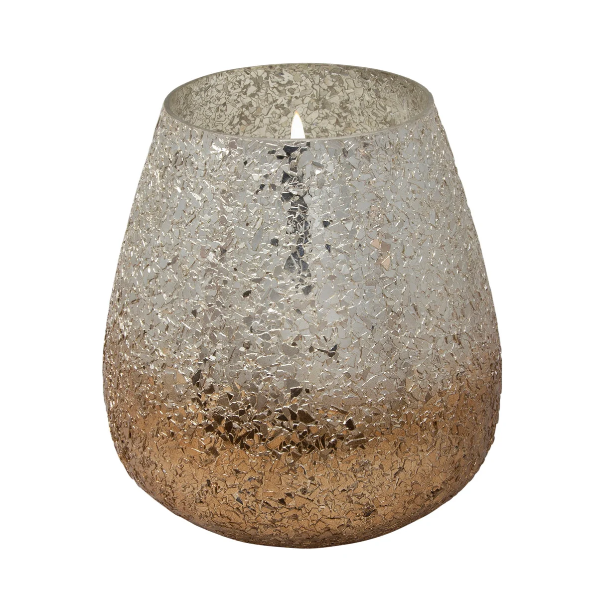 Sagebrook Home 80085-01 10" 64Oz Candle On Champagne Ombre Glass By Liv & Skye
