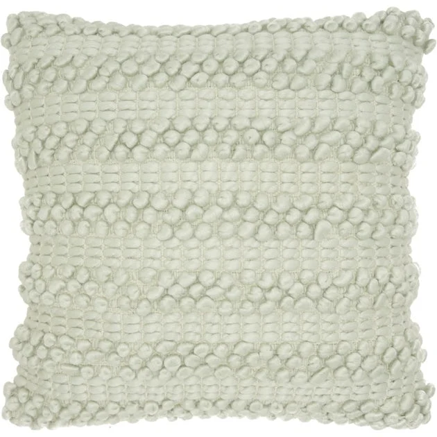 Mina Victory Life Styles Woven Stripes Spa 20" x 20" Throw Pillow