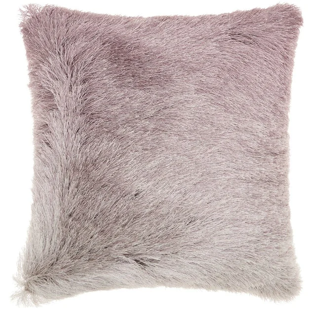 Mina Victory Illusion Shag Lavender 20" x 20" Throw Pillow