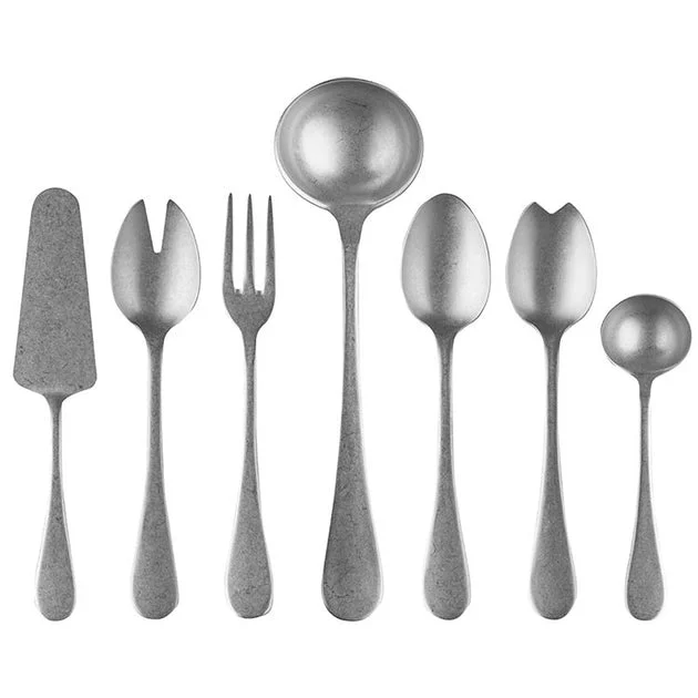 Vintage Seven-Piece Stainless Steel Serving Set