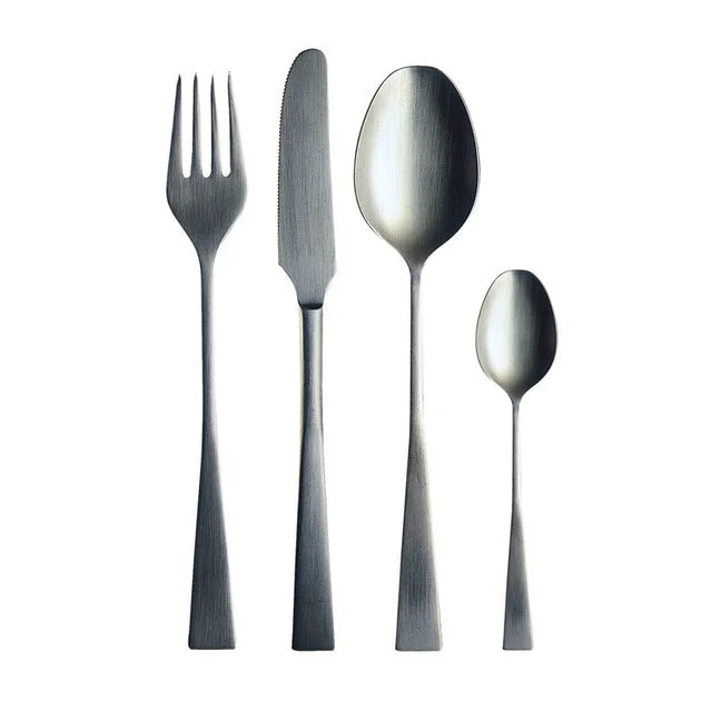Italia 20-Piece Ice Stainless Steel Flatware Set