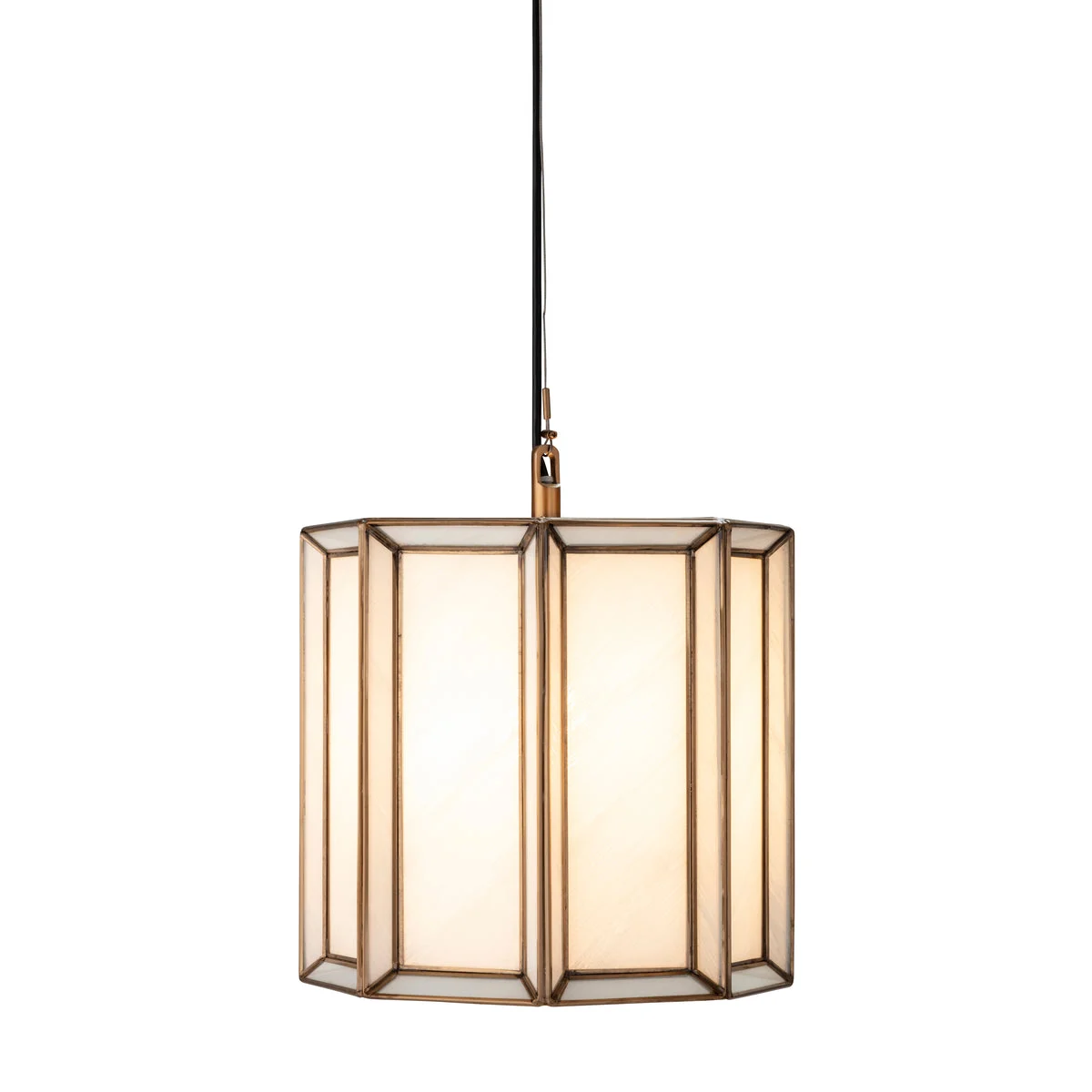IMAX Worldwide Home Reed White Glass Pendant Light