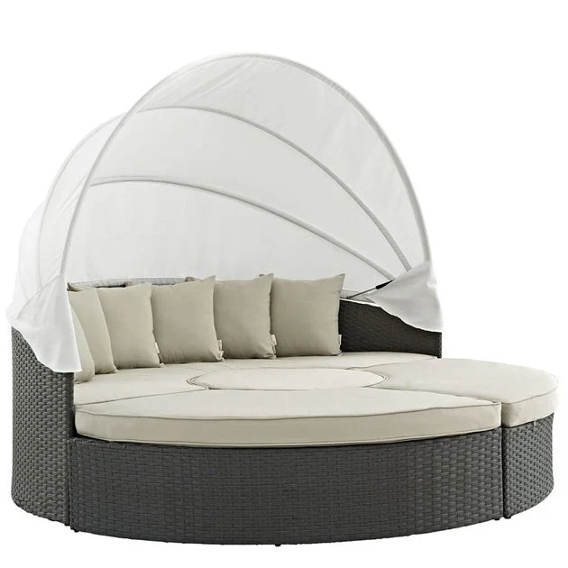 Sojourn Four-Piece Outdoor Patio Sunbrella Daybed Set