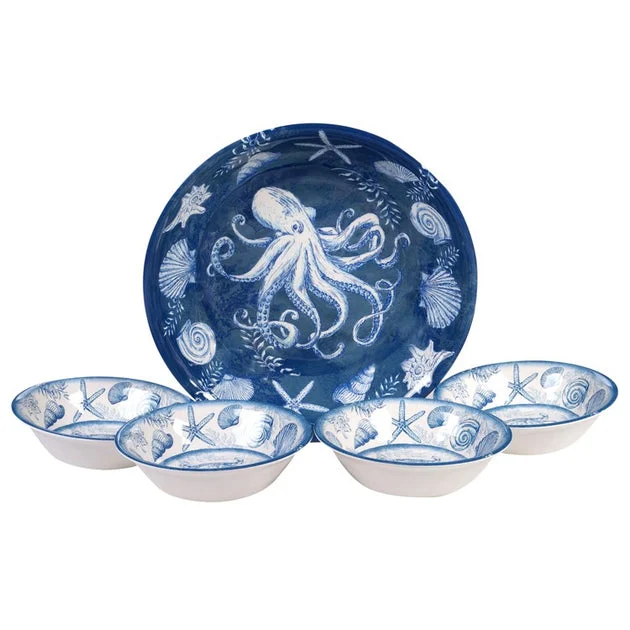 Oceanic Five-Piece Melamine Salad/Serving Set