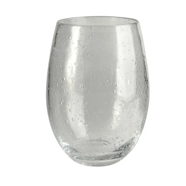 Iris 20 Oz Stemless Wine Glasses Set of 4 - Clear