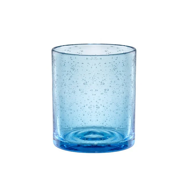Iris 14 Oz Double Old Fashioned Glasses Set of 4 - Turquoise
