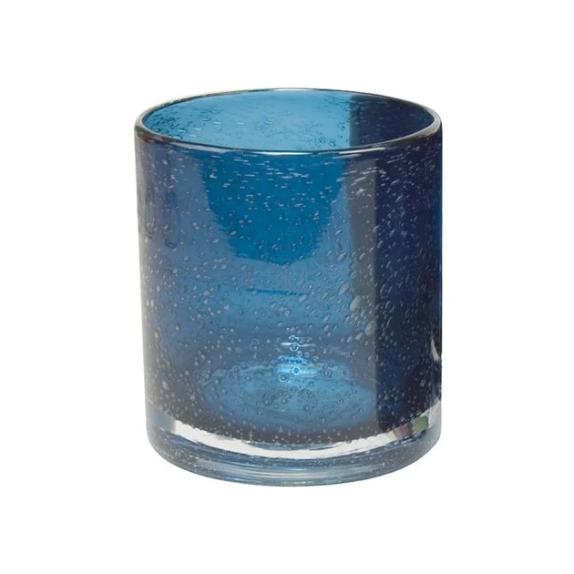 Iris 14 Oz Double Old Fashioned Glasses Set of 4 - Slate Blue