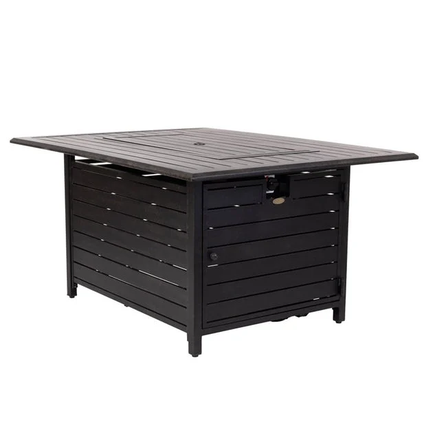 Longmont Aluminum Rectangular Liquid Propane Gas Fire Pit