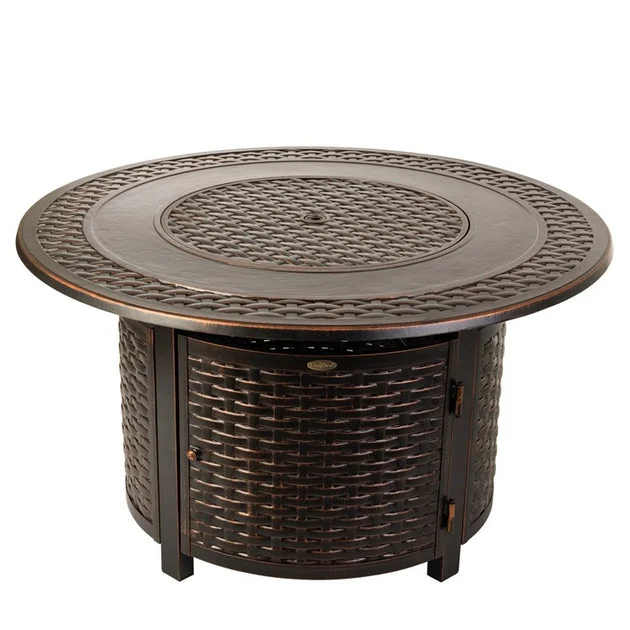 Bellante Woven Aluminum Liquid Propane Gas Fire Pit