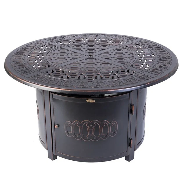Dynasty Round Aluminum Liquid Propane Gas Fire Pit