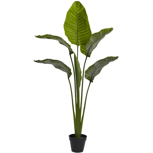 64" Faux Travelers Palm Tree with 6 Leaves UV Resist Indoor/Outdoor
