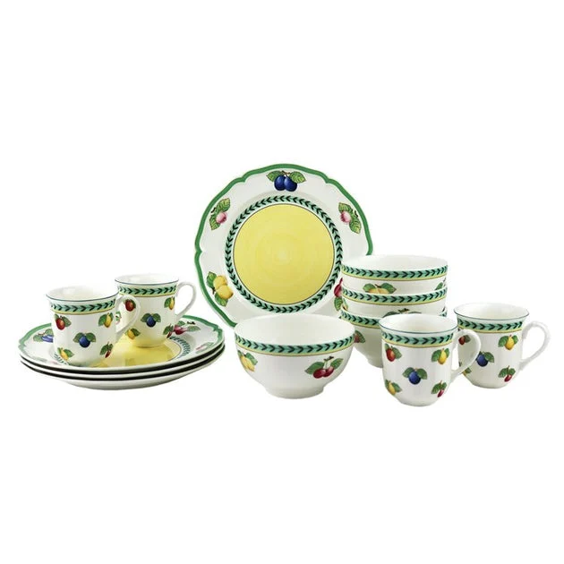 French Garden Fleurence 12-Piece Dinnerware Set