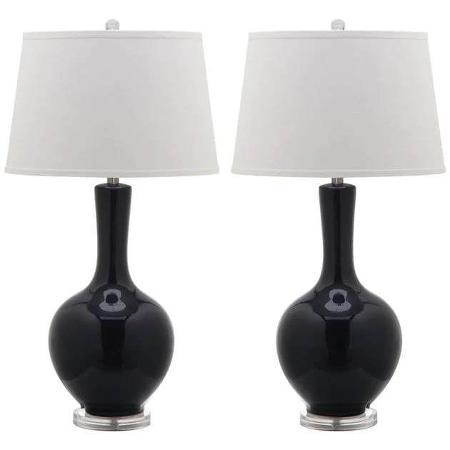 Blanche Two-Light Gourd Table Lamps Set of 2 - Navy