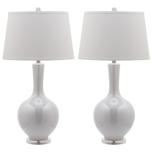 Blanche Two-Light Gourd Table Lamps Set of 2 - White