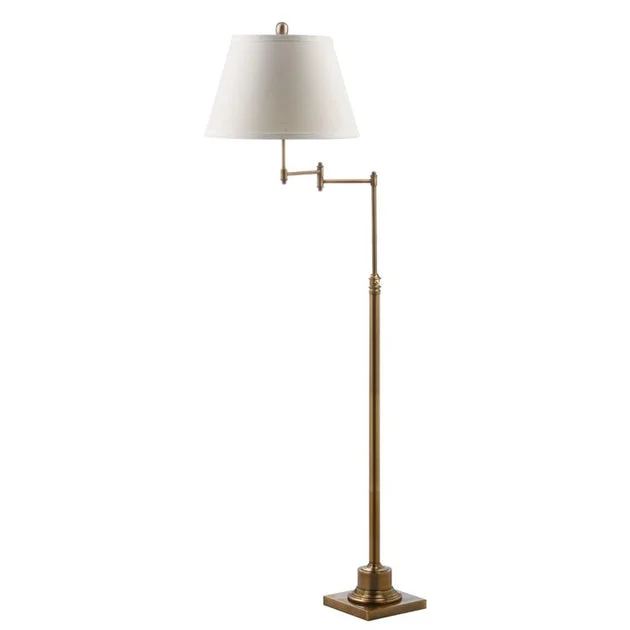Ingram Single-Light Adjustable Swivel Floor Lamp - Gold