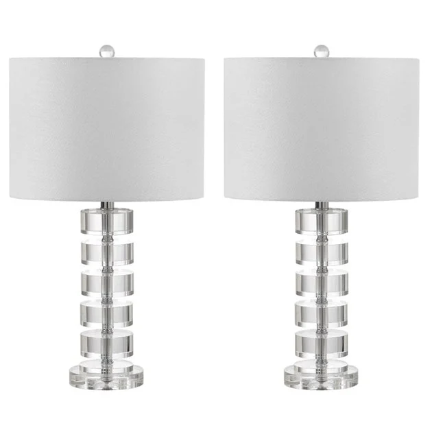 Frances Two-Light Table Lamps Set of 2 - Clear