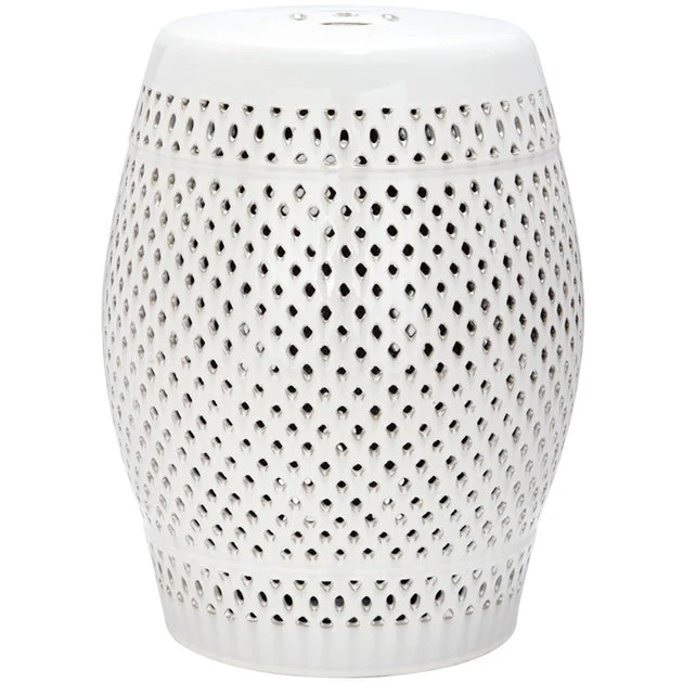 Diamond Garden Stool - Cream