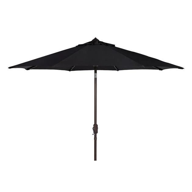 UV-Resistant Ortega 9 Ft Auto Tilt Crank Umbrella - Black