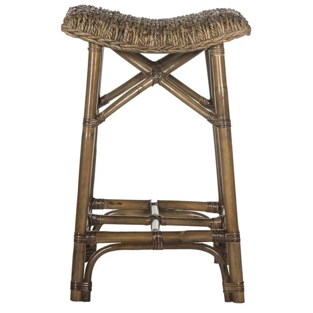 Ramiro Wicker Bar Stool - Natural Brown
