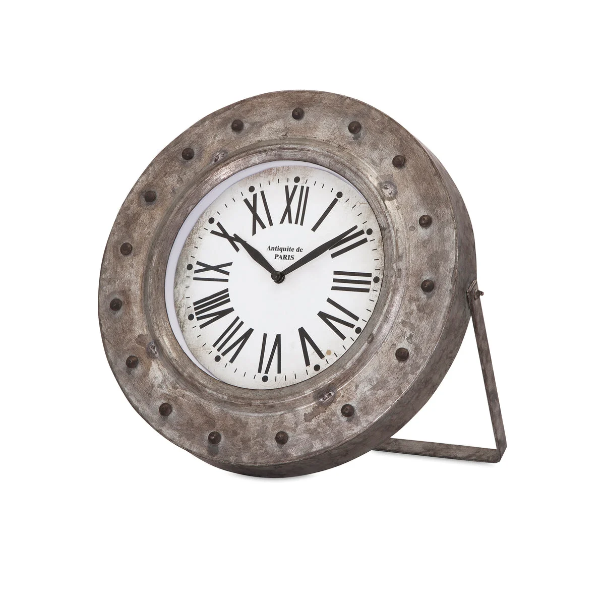 IMAX Worldwide Home Mabrey Galvanized Desk Clock
