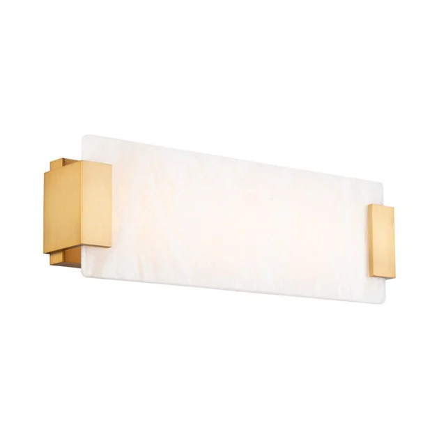 Quarry Single-Light 18" LED Natural Alabaster Wall Sconce 3000K - OPEN BOX